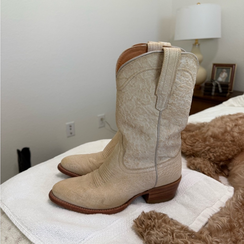 Cream Tecovas Cowboy Boots - the Chloe